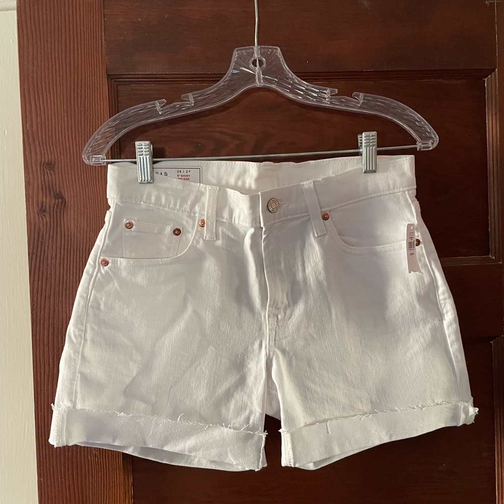 Gap White Denim Shorts, Size 26